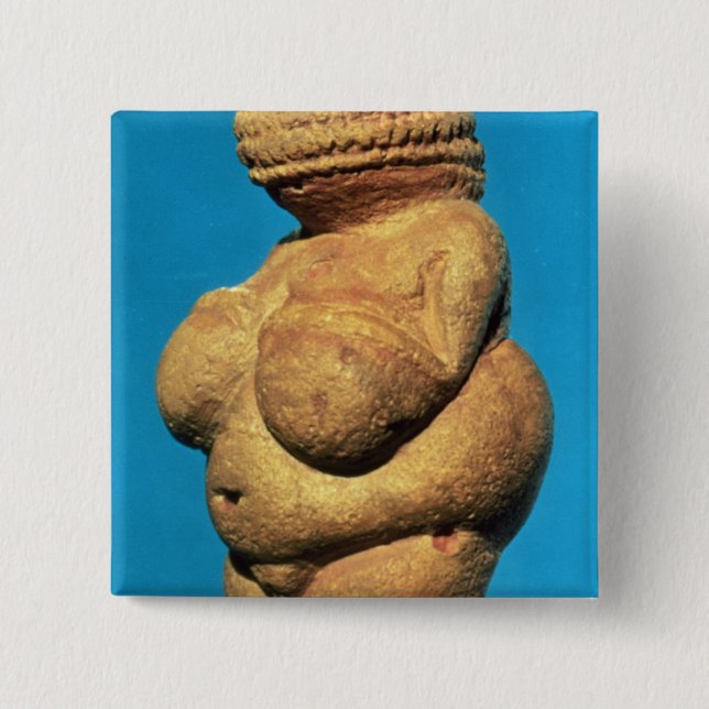 The Venus of Willendorf 15 Cm Square Badge (Front)