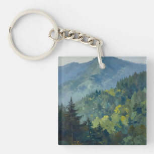 The Verdant Awakening: Morning Mist Dissolving Key Ring