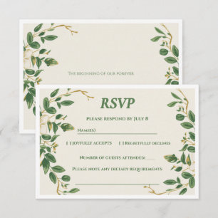 The Verdant Garden Wedding RSVP Card