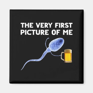 The Very First Cture Of Me Funny Sperm Holding Bee Magnet