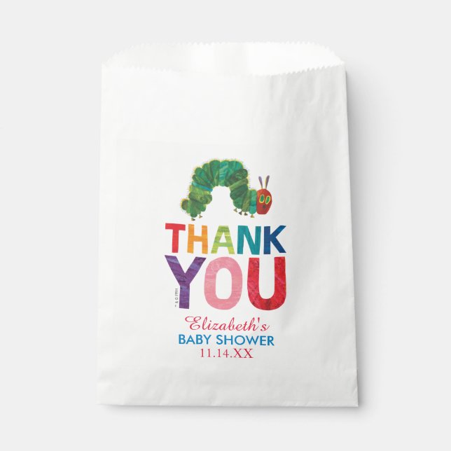 The Very Hungry Caterpillar Baby Shower Thank You Favour Bags (Front)