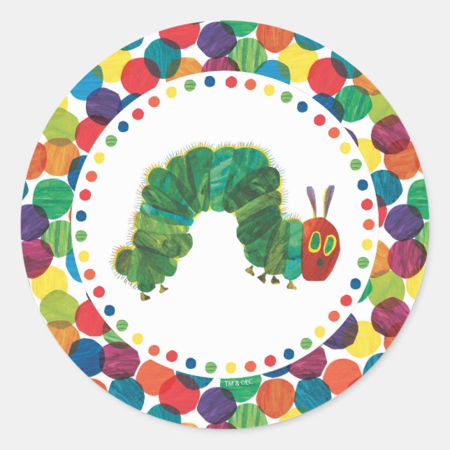 The Very Hungry Caterpillar Birthday Classic Round Sticker (Front)