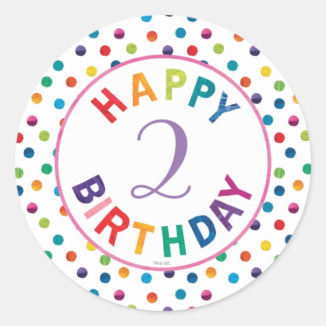 The Very Hungry Caterpillar Butterfly Birthday Classic Round Sticker (Front)