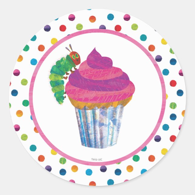 The Very Hungry Caterpillar Butterfly Birthday Classic Round Sticker (Front)