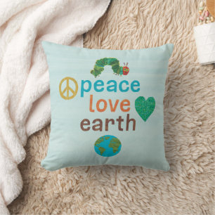 The Very Hungry Caterpillar Peace Love Earth Cushion