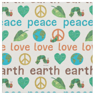 The Very Hungry Caterpillar Peace Love Earth Fabric