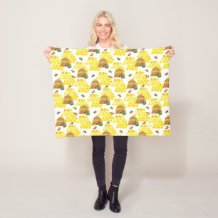 The Very Hungry Caterpillar Save the Bees Pattern Fleece Blanket