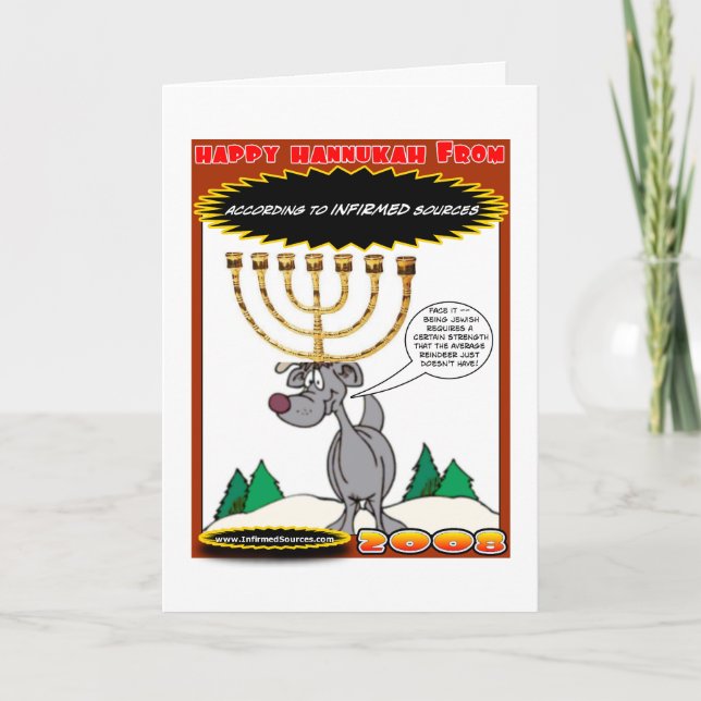 The Very UNIQUE HANNUKAH CARD! Holiday Card (Front)