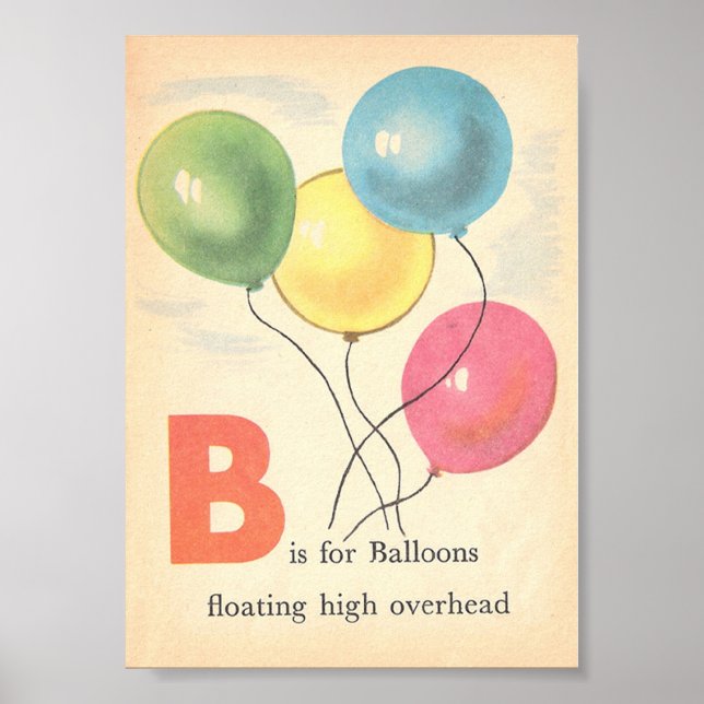 The Very Vintage Alphabet, Letter B Poster (Front)