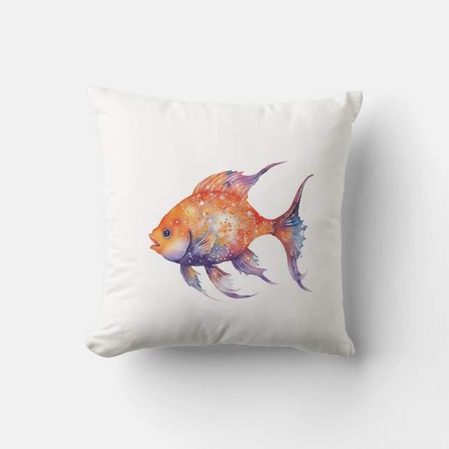 The Very Worried Goldfish Small Cushion (Front)