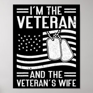 The Veteran and The Veteran's Wife Proud American  Poster