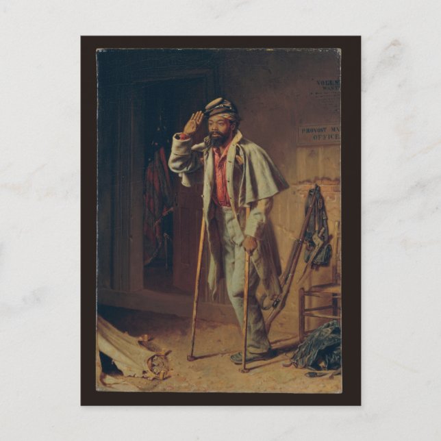 The Veteran, Wood - Civil War African American Postcard (Front)