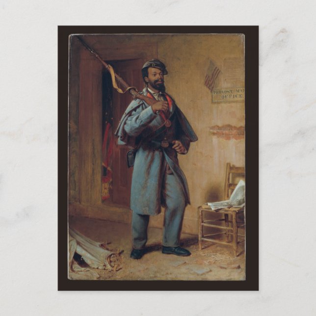 The Veteran, Wood - Civil War African American Postcard (Front)
