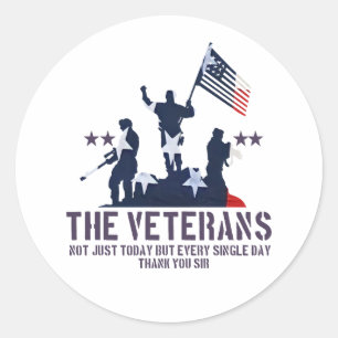 The Veterans Day Thank You For Your Service Classic Round Sticker