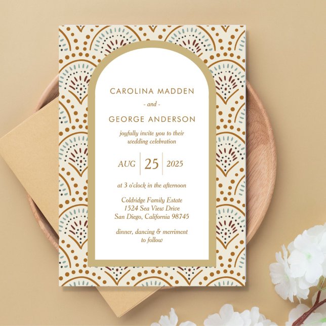 The Vibe Arched Wedding Invitation (Creator Uploaded)