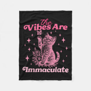 The Vibes Are Immaculate Design Fleece Blanket