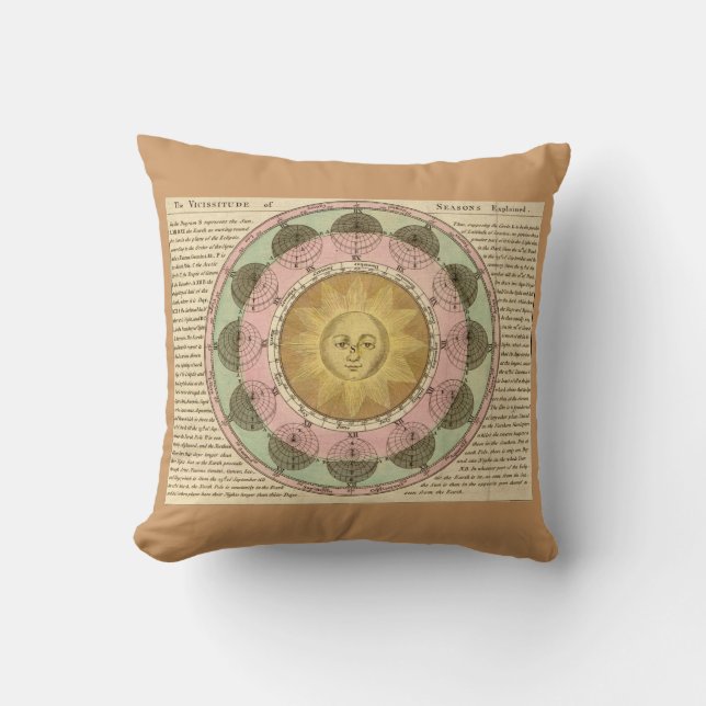 The Vicissitude of Seasons Explained - Map Detail Cushion (Front)