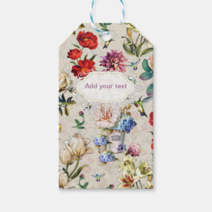 The Victorian-Era  Floral Watercolor Creation Gift Gift Tags