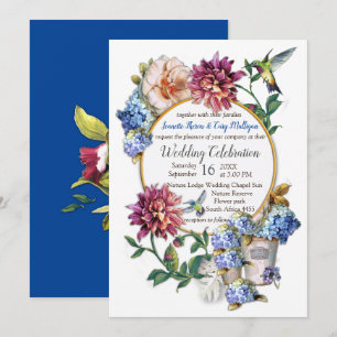 The Victorian-Era  Floral Watercolor  Invitation