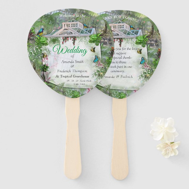 The Victorian Greenhouse Hand Fan (Front and Back)