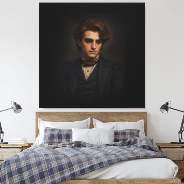The Victorian Man Canvas Print (Insitu(Bedroom))
