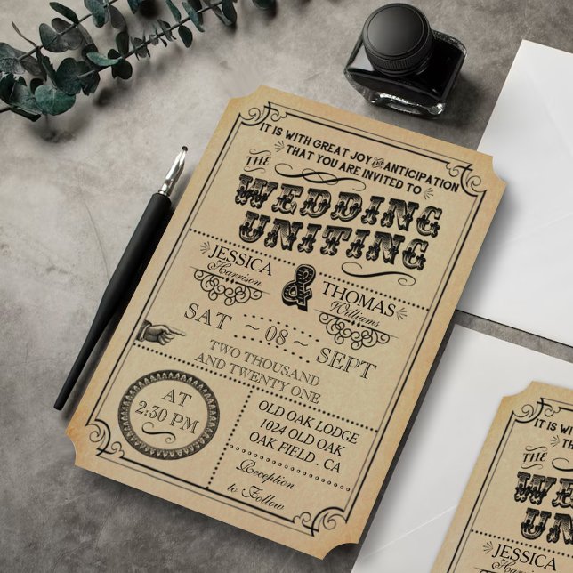 The Victorian Steampunk Wedding Collection Invitation (Creator Uploaded)