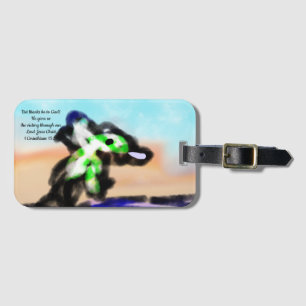 the victory in he name luggage tag