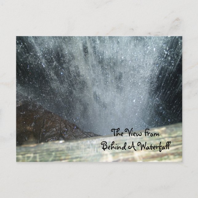 The View From Behind A Water... Postcard (Front)