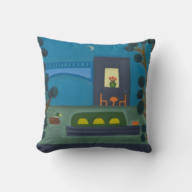 The View from my Former Studio 2011 Cushion (Front)