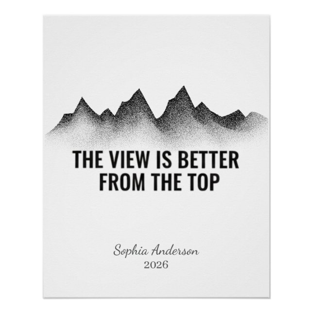 The View Is Better From The Top I Personalised Poster (Front)