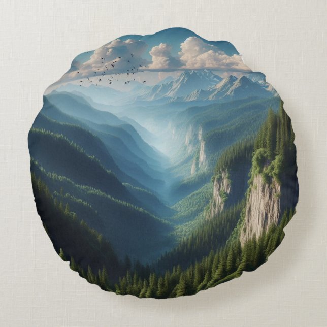 The view of hill round cushion (Back)