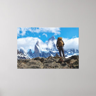 The view of Mount Fitzroy at the lookout Canvas Print