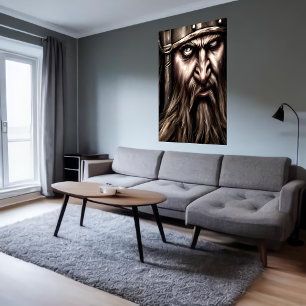 The Viking can see what you did AI Art Poster