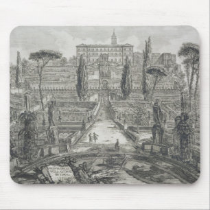 The Villa d'Este at Tivoli (engraving) Mouse Pad