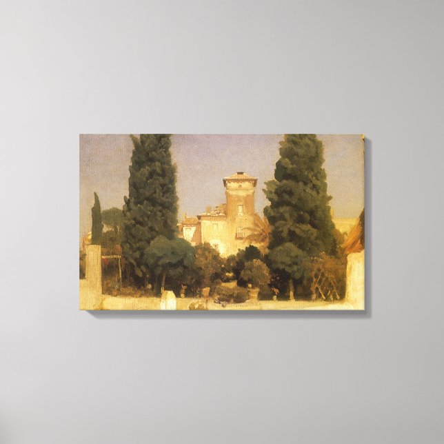 The Villa Malta, Rome by Lord Frederic Leighton Canvas Print (Front)