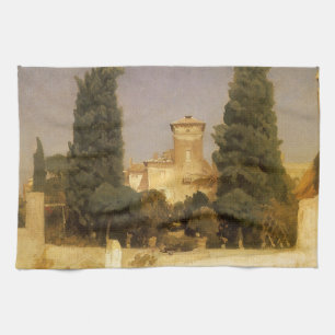 The Villa Malta, Rome by Lord Frederic Leighton Tea Towel