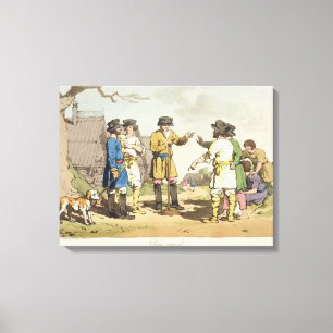 The Village Council, etched by the artist, publish Canvas Print
