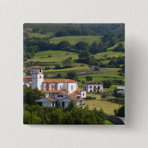 The village of Amaiur in the Baztan Valley of 15 Cm Square Badge