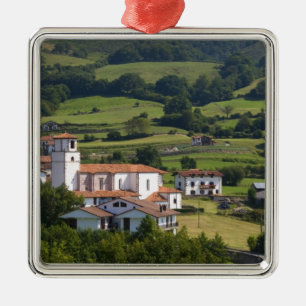 The village of Amaiur in the Baztan Valley of Metal Tree Decoration