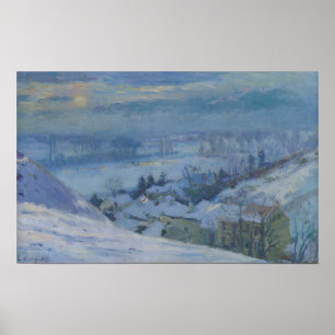 The Village of Herblay under snow, 1895 Poster
