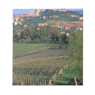 The village of San Gimignano sits in the rolling Notepad