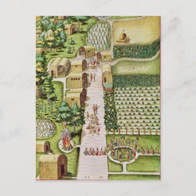 The Village of Secoton Postcard (Front)