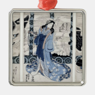 The village of Yatsuhashi at Okasaki Metal Tree Decoration