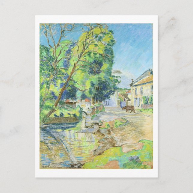 The Village (pastel on paper) Postcard (Front)