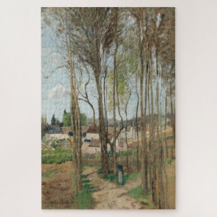 The Village Through the Trees (1869) by Pissarro Jigsaw Puzzle