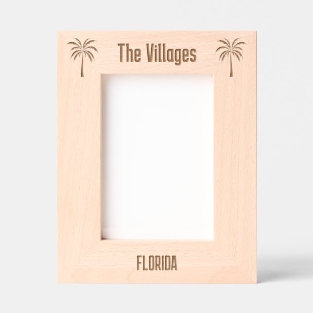 The Villages Florida Laser Engraved frame (Front)