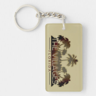 The Villages Florida palm keychain