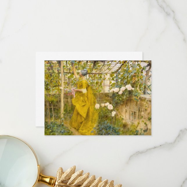 The Vine by Carl Larsson Thank You Card (Front/Back In Situ)