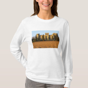The vineyard with syrah vines and the chateau T-Shirt