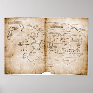 The Vinland Map 15th Century Mappa Mundi Poster
